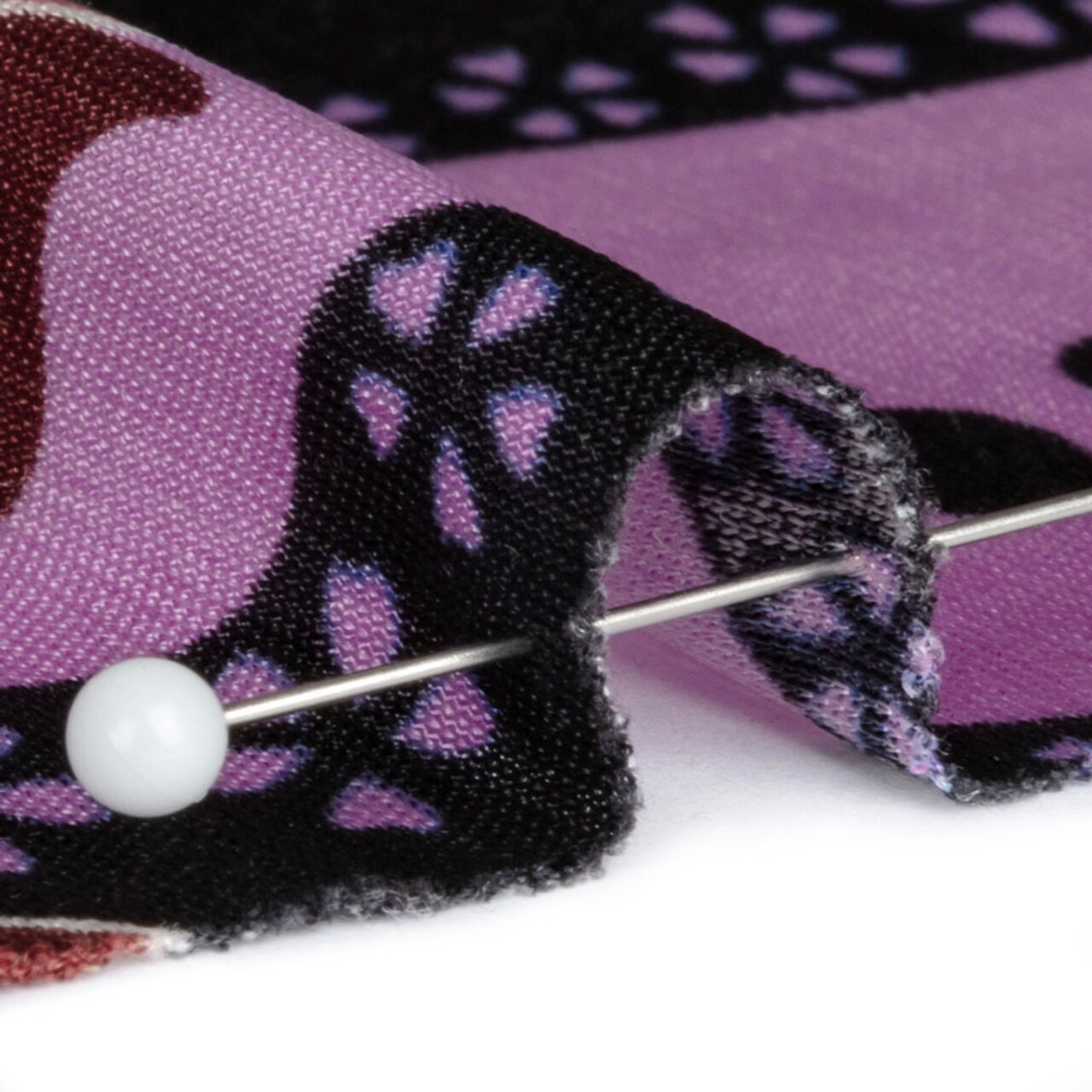 1 Yard Lilac, Teal and Rust Floral Border Stripe Silk Jersey 44" Wide, Border Print Fabric for Dresses, Tops, Skirts